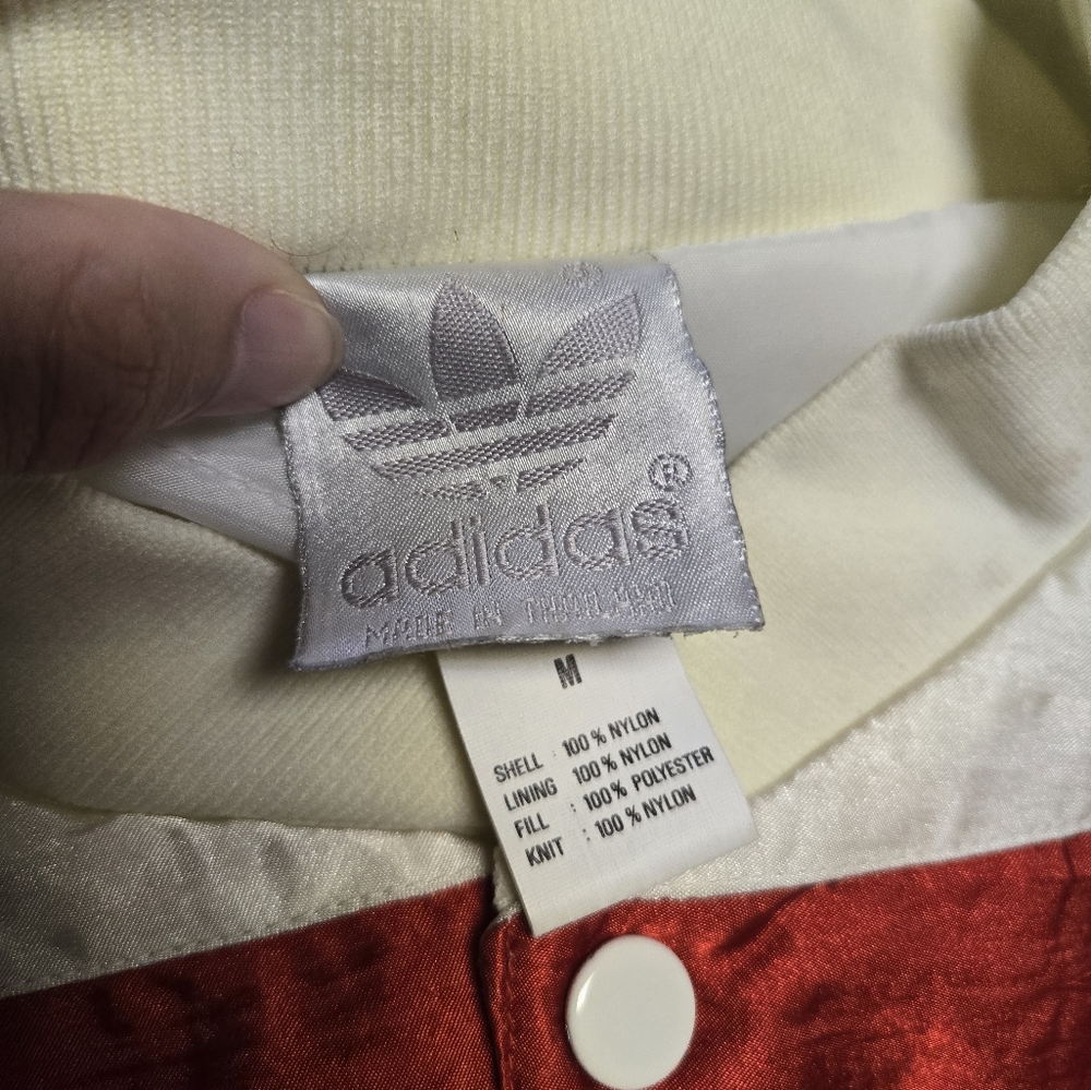 Vintage 80s Adidas Jacket Satin Bomber - Picture 5 of 8